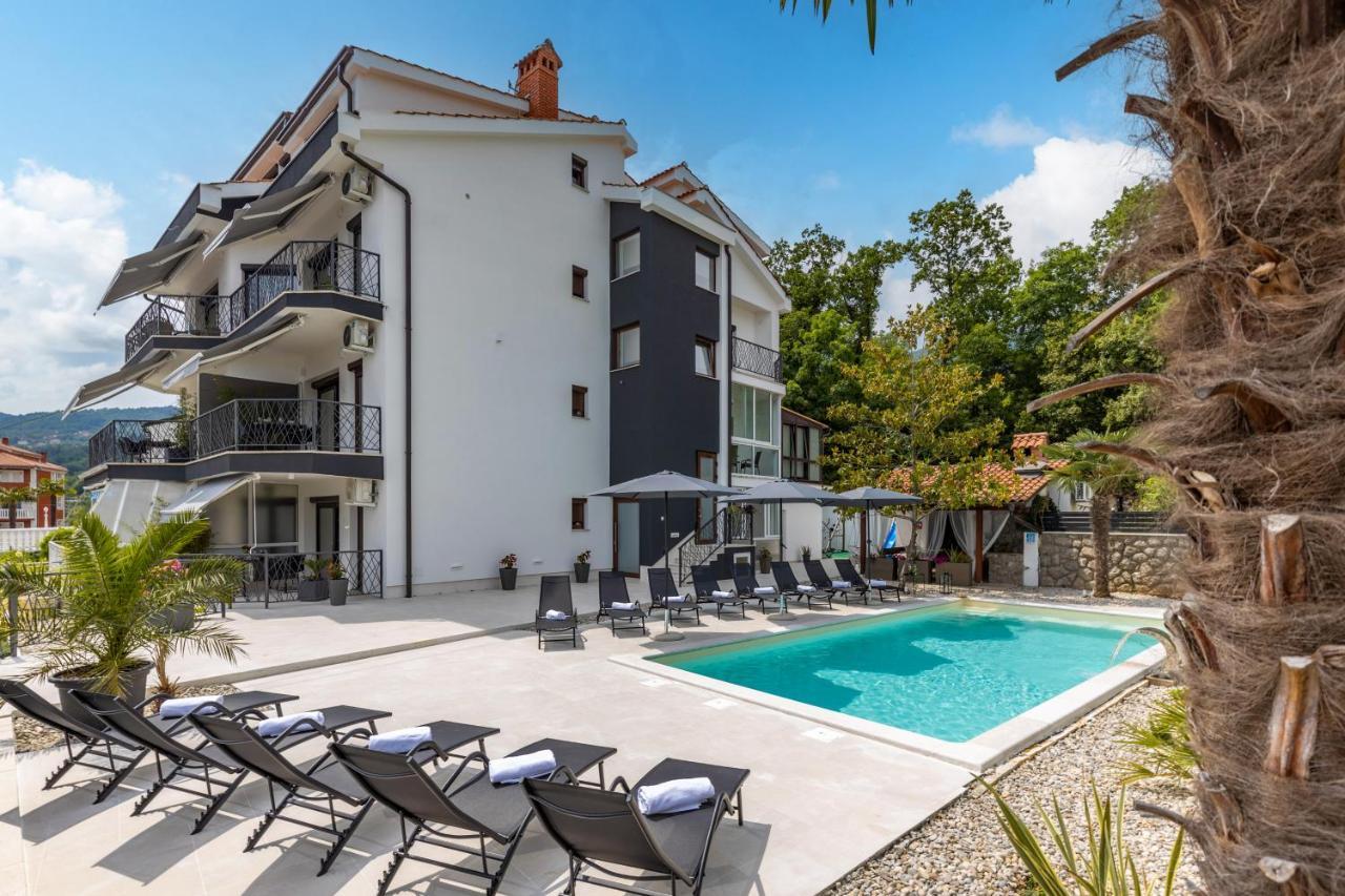 Villa Adriatic, Apartment Chiara With Sea View And Heated Swimming Pool, Free Private Parking, Ičići Exterior foto